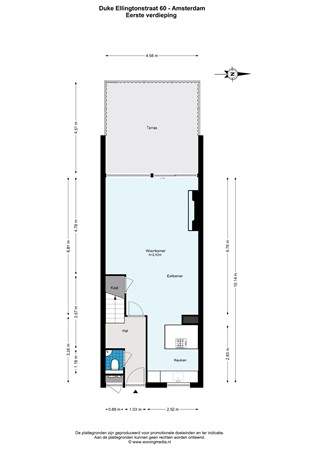 Floor plan - Duke Ellingtonstraat 60, 1066 GG Amsterdam 